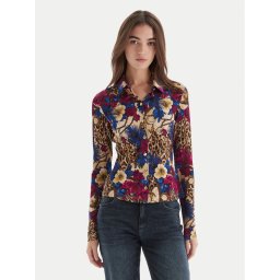 Just Cavalli Риза 79PAL228 JS531 Цветен Slim Fit