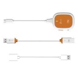 Безжичен екстендър j5create JVAW61, от USB C(м) към HDMI(м), бял