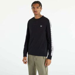 Тениска FRED PERRY Taped Long Sleeve T-shirt Black XL