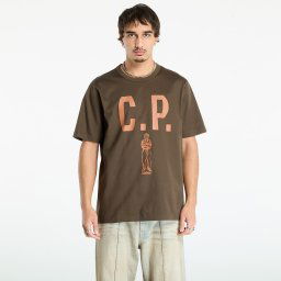 Тениска C.P. Company Mercerized 30/2 Jersey Twisted Short Sleeve Logo T-Shirt Ivy Green XXL
