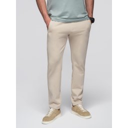 Ombre Men's sweatpants with unlined leg - light beige