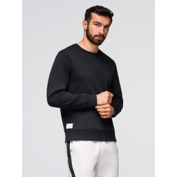 Ombre BASIC men's sweatshirt with round neckline - black