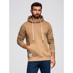 Ombre Men's kangaroo hooded sweatshirt - brown