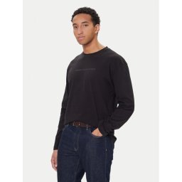 Tommy Hilfiger Тениска с дълъг ръкав UM0UM03651 Черен Regular Fit