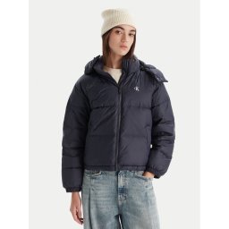 Calvin Klein Jeans Пухено яке Essential LV047D501G Тъмносин Relaxed Fit