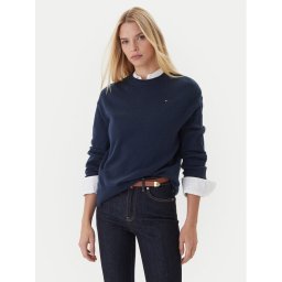 Tommy Hilfiger Пуловер WW0WW46438 Тъмносин Regular Fit