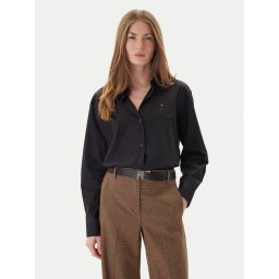 Tommy Hilfiger Риза WW0WW45612 Черен Relaxed Fit