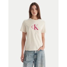 Calvin Klein Jeans Тишърт Hero LV047B865G Бежов Regular Fit
