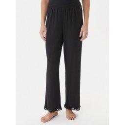Tommy Hilfiger Долнище на пижама UW0UW06074 Черен Regular Fit