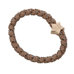 By Eloise London Woven Gold Star гривна / ластик за коса цвят кафяв