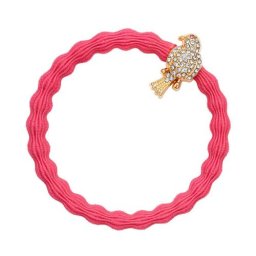 By Eloise London Bling Charms Gold Diamanté Bird гривна / ластик за коса цвят розов
