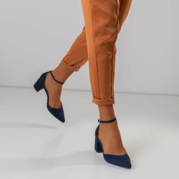 Resti Navy blue women's sandals on the post by Rumil - Footwear