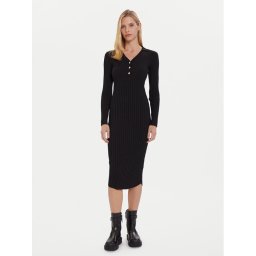 Morgan Плетена рокля 252-RMEXAS Черен Slim Fit
