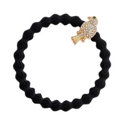 By Eloise London Bling Charms Gold Diamanté Bird гривна / ластик за коса цвят черен