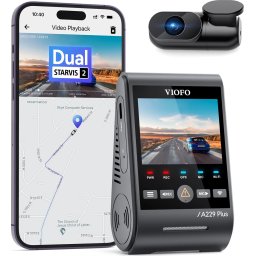 VIOFO Видеорегистратор Dash Cam A229 Plus 2 Channel - 2K, HDR, Sony STARVIS 2, GPS