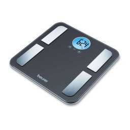 Beurer BF 195 diagnostic bathroom scale; round LCD display; Weight, body fa