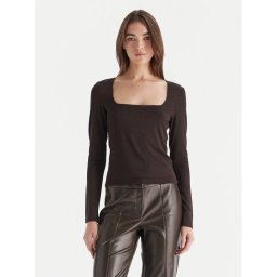 Vero Moda Блуза Kanva 10336088 Кафяв Regular Fit