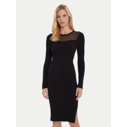 Morgan Плетена рокля 252-RMAN Черен Slim Fit