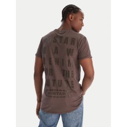 G-Star Raw Тишърт Text Back D25971-2653 Син Relaxed Fit