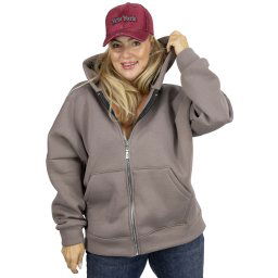 Pri Warm women's sweatshirt one-color basic with hood BROOKLYN