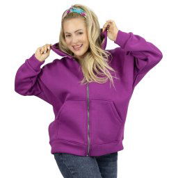 Pri Warm women's sweatshirt one-color basic with hood BROOKLYN