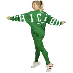 Pri Women's tracksuit loose sweatshirt + ribbed leggings CHICAGO