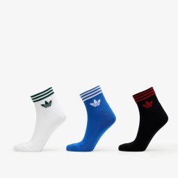 adidas Trefoil Ankle Sock Half-Cushioned 3-Pack Black/ Blue/ White S