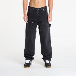 Панталони Patta Double Knee Cartoon Denim Pants Black Denim 28