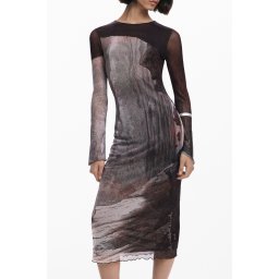 Дамска дълга рокля с шарки Desigual