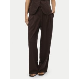 Vero Moda Текстилни панталони Sigga 10336315 Кафяв Wide Leg
