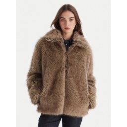 Liu Jo Кожено палто MF5232 E1095 Кафяв Regular Fit
