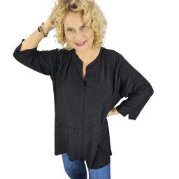 Pri Elegant oversize Brocade tunic shirt with longer back NEVADA