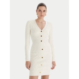 Marciano Guess Рокля 5BGK04 5661Z Екрю Slim Fit