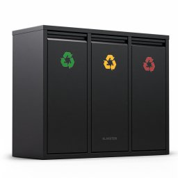 Klarstein Ordnungshüter 3, кошче за отпадъци, 45 литра, 3 контейнера за рециклиране, монтаж на стена (KG11-OrdMülleimschwa)