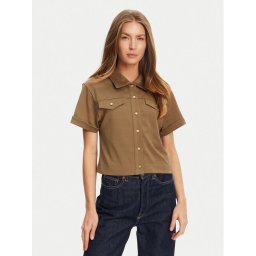 Tommy Hilfiger Риза Gold Button WW0WW44626 Кафяв Regular Fit