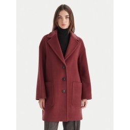 MAX&Co. Вълнено палто 2526016023200 Бордо Regular Fit