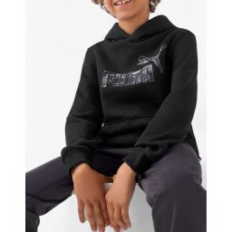 PUMA Essentials+ Camo Fleece Hoodie Black