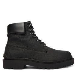Зимни обувки Tommy Jeans Tjm Lace Up Boot Leather EM0EM01629 Черен