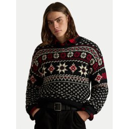 Polo Ralph Lauren Пуловер 710982258001 Черен Regular Fit