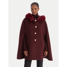 YES LONDON Вълнено палто CD1223 Бордо Regular Fit