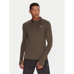 Reebok Тениска от техническо трико RK25177CCM Каки Regular Fit