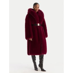 YES LONDON Кожено палто ECO/035 Бордо Regular Fit