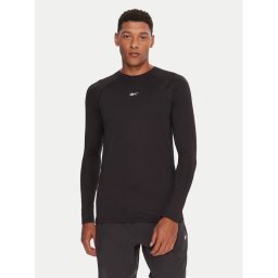 Reebok Тениска от техническо трико Ls Muscle Tee RK25176CCM Черен Regular Fit
