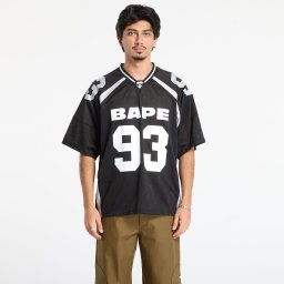 Тениска A BATHING APE Line Camo Jacquard Relaxed Fit Football Jersey Black XL