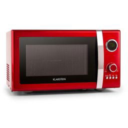 Klarstein Fine Dinesty микровълнова фурна, ретро, 23L 1000W 12 програми, червена (TK49-FINE-DINESTY-RE)
