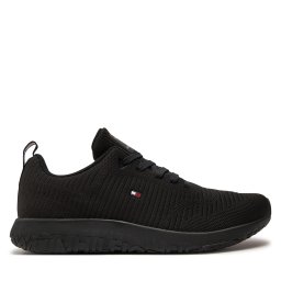 Сникърси Tommy Hilfiger Corporate Knit Rib Runner FM0FM02838 Черен