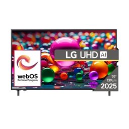 Телевизор LG 55UA74003LB, 55" 4K UltraHD TV 4K (3840x2160), DVB-T2/C/S2, webOS 25 Smart, ThinQ AI, Alpha 7 AI Processor, WiFi, HDR10 pro, HLG, ALLM/HGiG, 4K Upscaling, AI Sound pro, Multiple View, HDMI eARC, LAN, USB, Bluetooth, Google Cast, 2 Pole Stand,