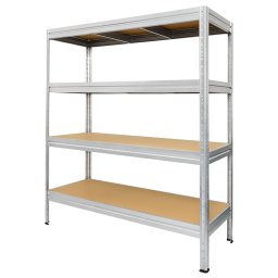 Метален стелаж модел Memo-Mega 177x200x60 см, до 500 кг на рафт - цинк