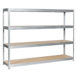 Метален стелаж MEGA 177x240x60 см, до 450 кг на рафт - цинк