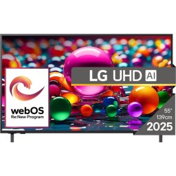 Телевизор LG 55UA74003LB, 55" 4K UltraHD TV 4K (3840x2160), DVB-T2/C/S2, webOS 25 Smart, ThinQ AI, Alpha 7 AI Processor, WiFi, H